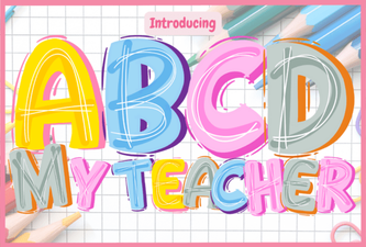Abcd My Teacher Font for Fun Classroom Design Projects