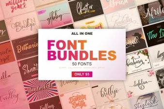 All in One Font Bundles for Creative Design Projects