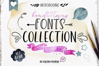 Handlettering Script Fonts Collection for Creative Design Projects