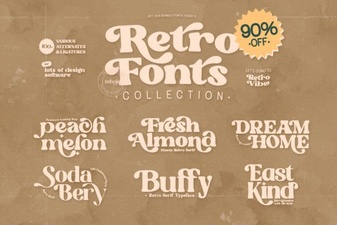 Retro Fonts Collection: Vintage Serif Typefaces for Classic Designs